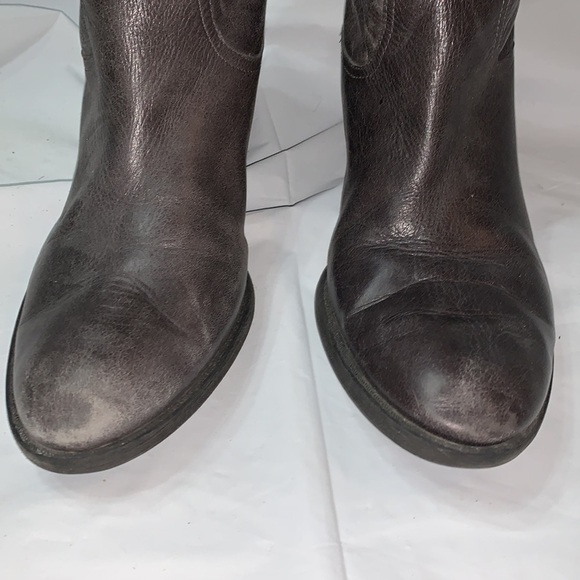 FRANCO Sarto Gray Ponzi Heeled Boot With Perforated Design Size 8M - Picture 3 of 15